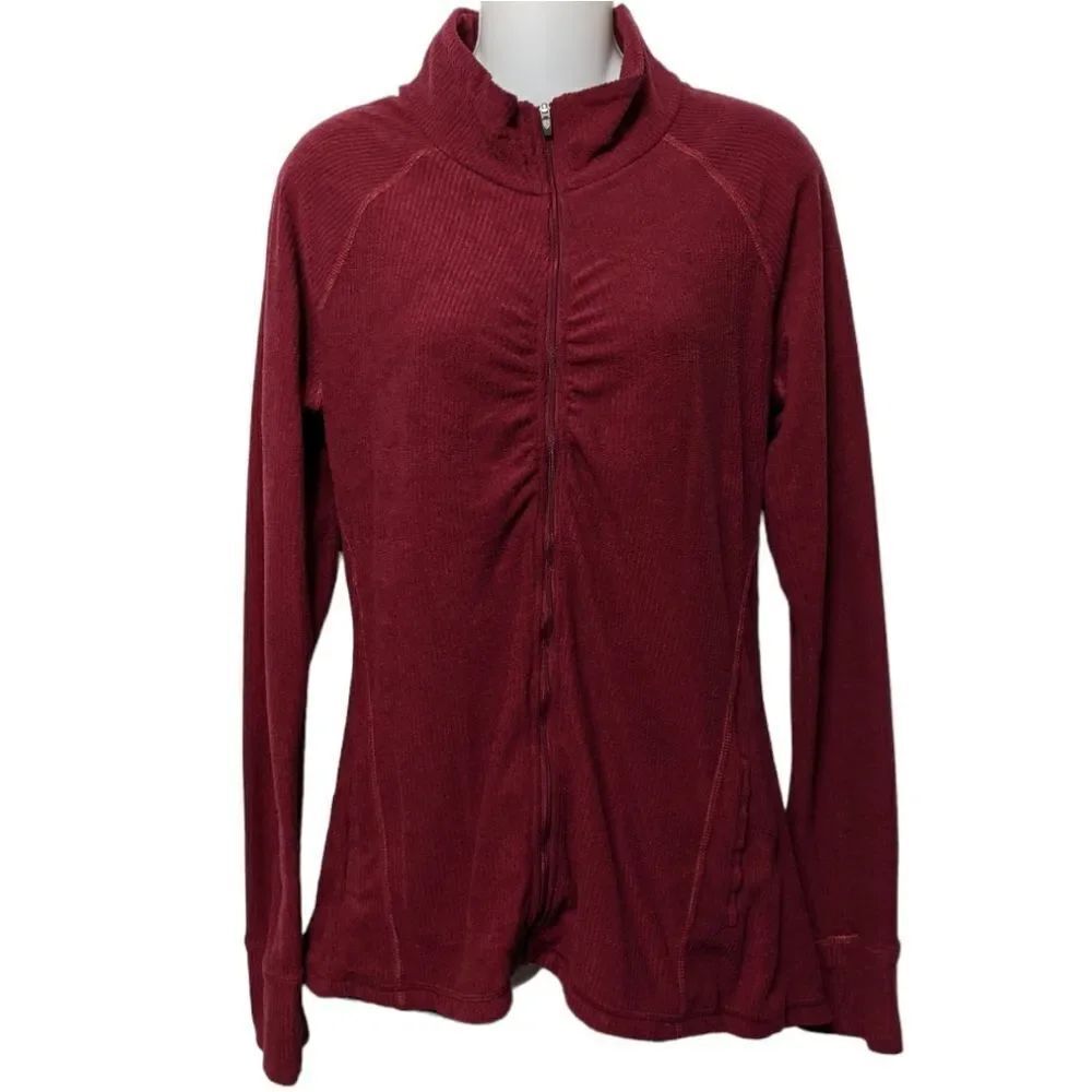 KUHL Women's Velour Ribbed Full Zip Mock Neck Jacket L